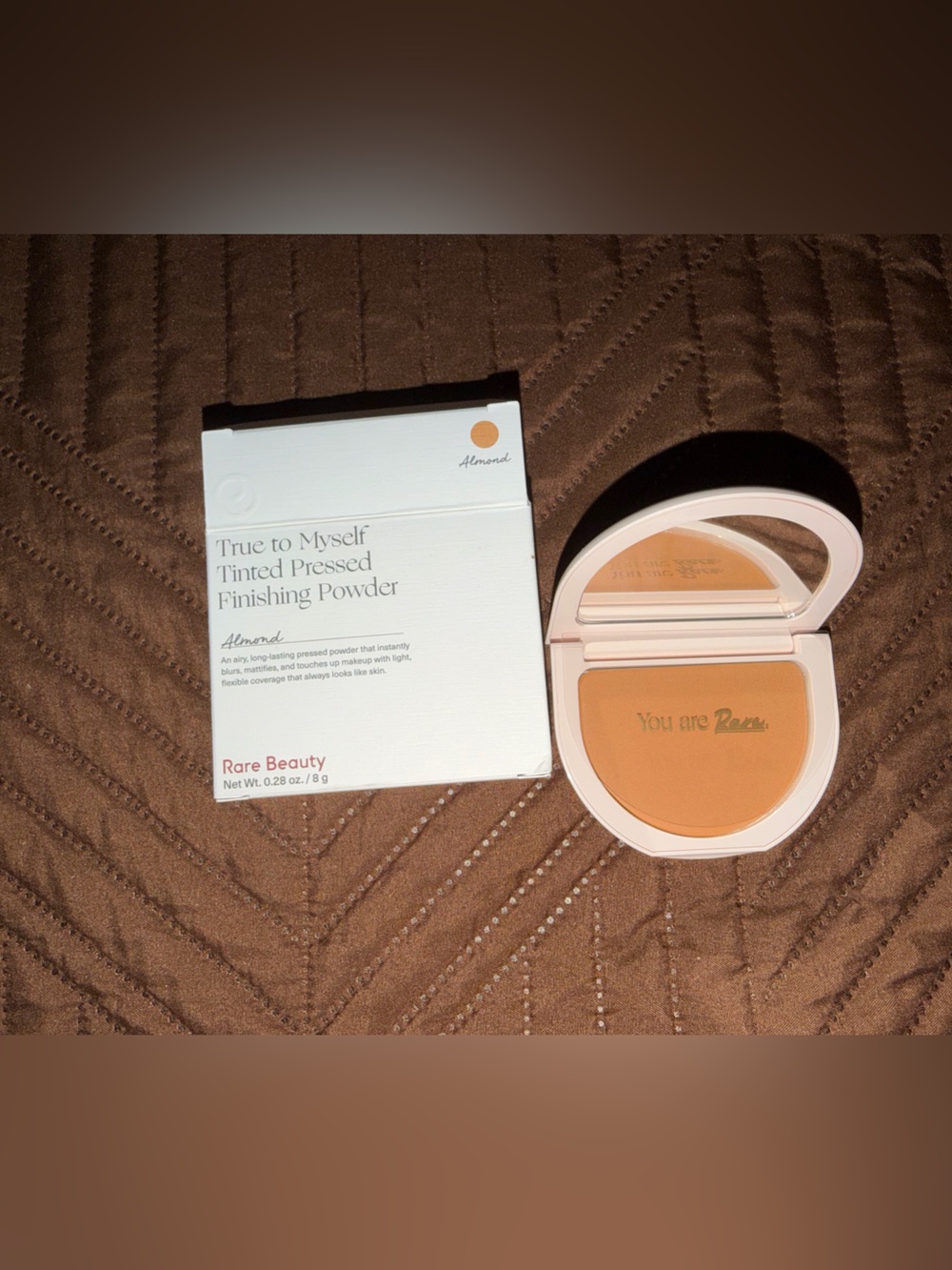 Rare Beauty True to Myself Tinted Pressed Finishing Powder — Almond